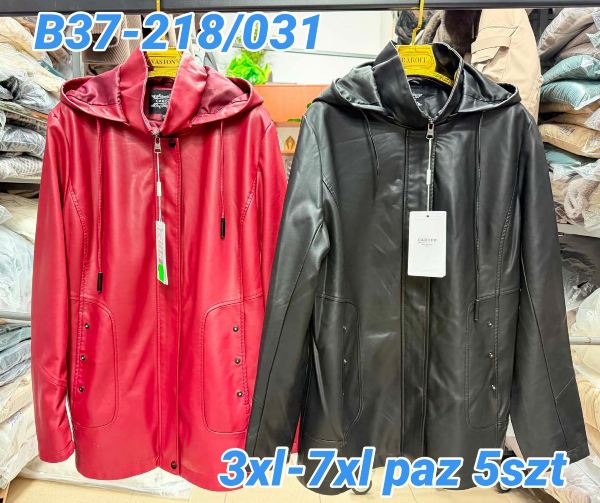 Kurtki damskie skórzana Roz 3XL-7XL, 1 Kolor Paczka 5 szt